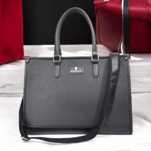 WARBLER PU Laptop Tote Bag, Shoulder Bags Casual Briefcase, Handbag for Travel, Office, College, Work.