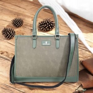 WARBLER PU Laptop Tote Bag, Shoulder Bags Casual Briefcase, Handbag for Travel, Office, College, Work.