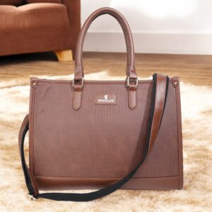 Warbler 15.6 inch PU Laptop Tote Bag, Shoulder Bags Casual Briefcase, Handbag for Travel, Office, College, Work.
