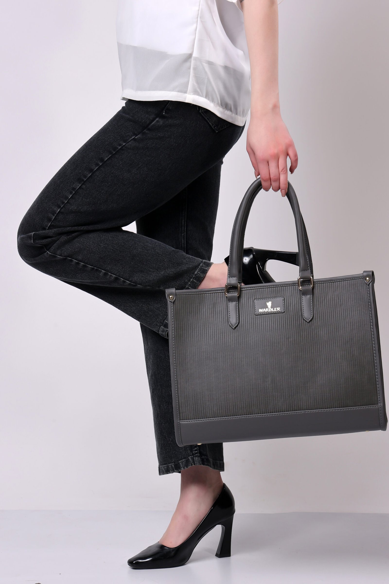 Warbler 15.6 inch Laptop Tote Bag, Shoulder Bags Casual Briefcase, Handbag for Travel, Office, College, Work. - Image 6