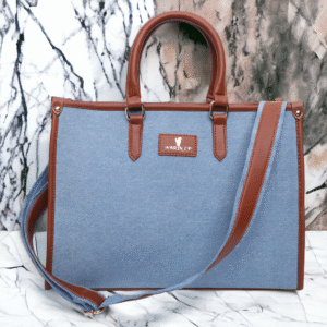 Warbler Denim Tote Bag Laptop 15 inch Work Shoulder Bags Casual Briefcase Handbag for Travel, Office, College