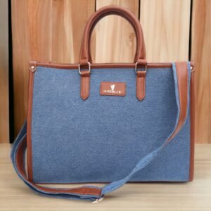 Warbler Denim Tote Bag Laptop 15 inch Work Shoulder Bags Casual Briefcase Handbag for Travel, Office, College