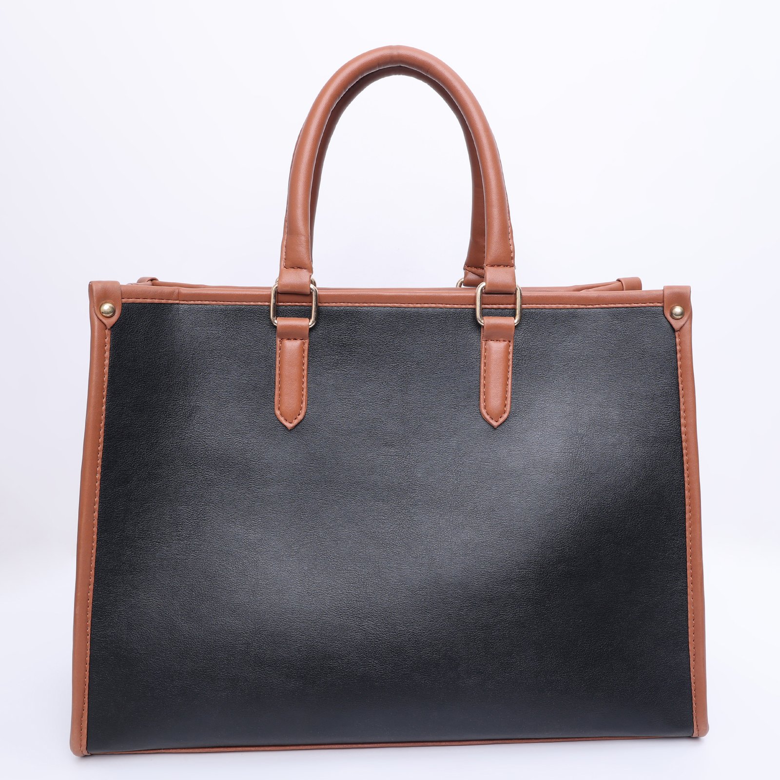 Warbler Laptop Tote Bag PU Laptop Bag 15 inch Work Shoulder Bags Casual Briefcase Handbag for Travel, Office, College (Black) - Image 6