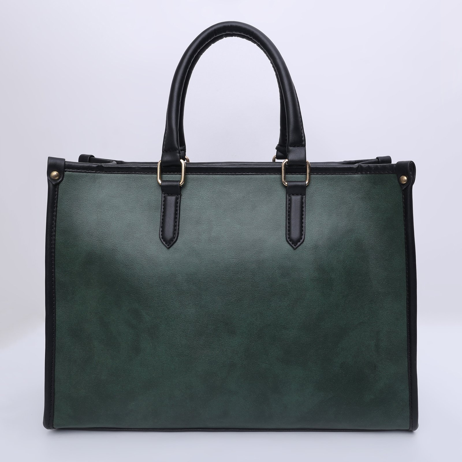 Warbler Laptop Tote Bag PU Laptop Bag 15 inch Work Shoulder Bags Casual Briefcase Handbag for Travel, Office, College (Green) - Image 4