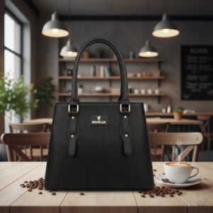 Warbler Tri Compartments Women's Handbag, Textured Shoulder Bag with detachable Sling Strap