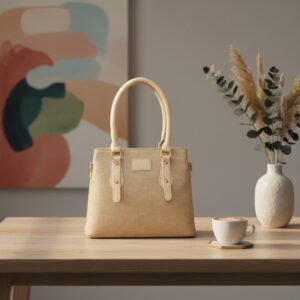 Warbler Tri Compartments Women's Handbag, Textured Shoulder Bag with detachable Sling Strap