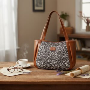 Warbler Women's Tote Bag, with Floral Print, Shoulder Handbag