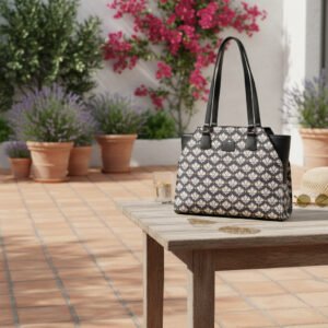 Warbler Women's Handbag, Dual Handles, Structured Tote, 15 inch Tote Bag for Office Work Travel