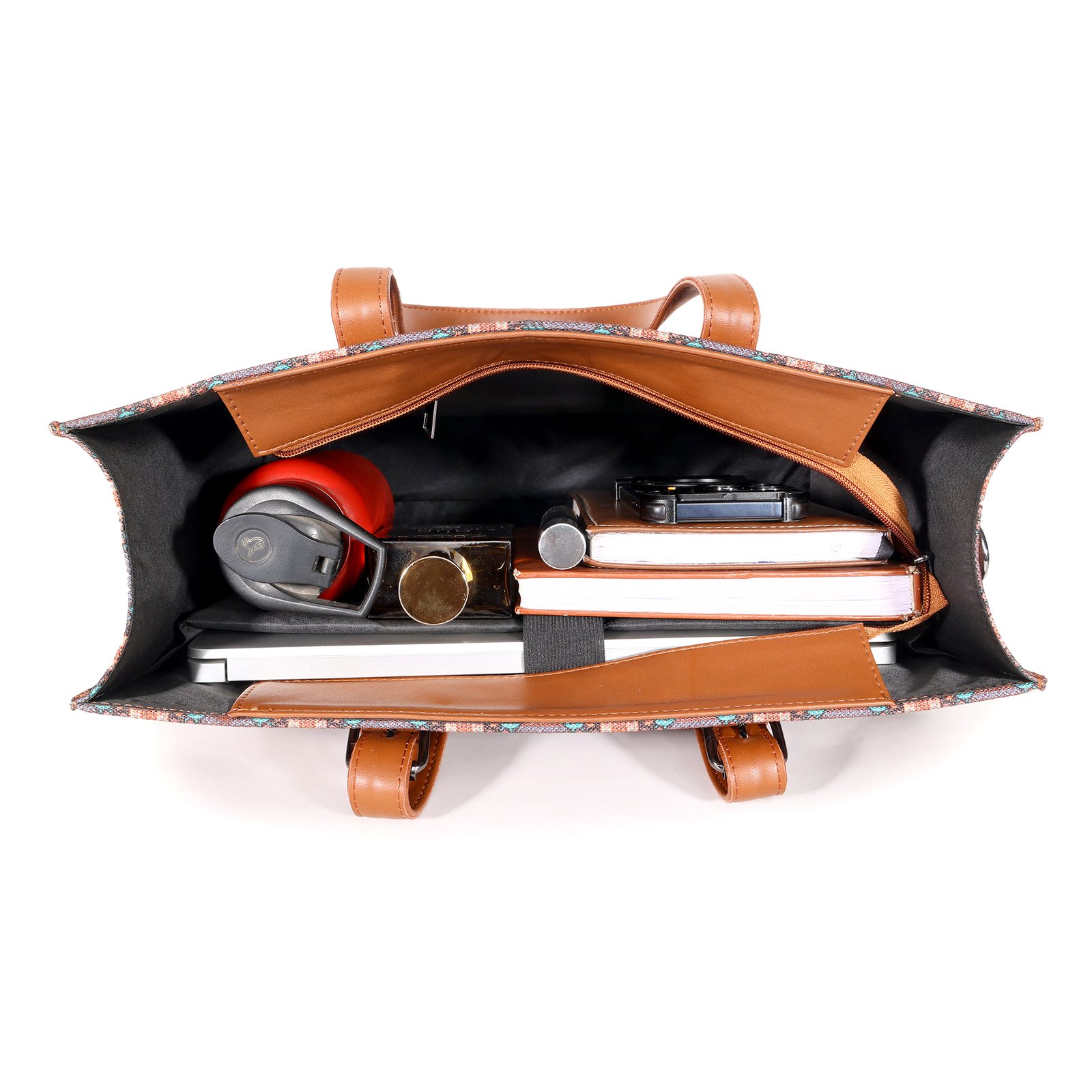 Warbler Tote Bag,Office Laptop Bag | Tote Bag For Women Fits Upto 15.6 inch |Purse for Women | Vegan Leather Handbag | Daily & Travel Use - Image 6